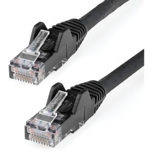 StarTech.com 3m(10ft) CAT6 Ethernet Cable, LSZH (Low Smoke Zero Halogen) 10 GbE Snagless 100W PoE UTP RJ45 Black Network Patch Cord, ETL