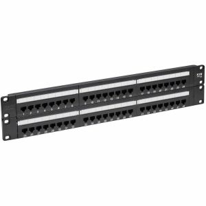 Eaton Tripp Lite Series 48-Port Cat6 Patch Panel - UTP, 110 Punch Down, RJ45, 2U, TAA