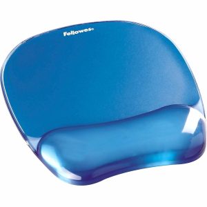 Fellowes® Crystals™ Gel Mouse Pad Wrist Rest - Blue (91141)