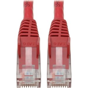 Eaton Tripp Lite Series Cat6 Gigabit Snagless Molded (UTP) Ethernet Cable (RJ45 M/M), PoE, Red, 4 ft. (1.22 m)