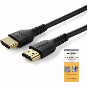 StarTech.com 2m Premium Certified HDMI 2.0 Cable with Ethernet - 6ft High Speed UHD 4K 60Hz HDR Durable Rugged Ultra HD HDMI Monitor Cord