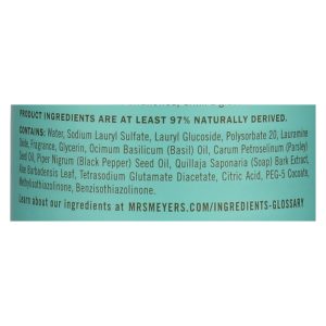 Mrs. Meyer's Clean Day - Liquid Dish Soap - Basil - Case of 6 - 16 oz