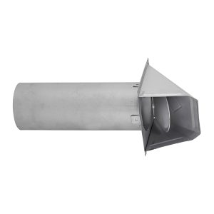 Lambro EC-34400G-PG 4-In., 26-Gauge Paint-Grade Galvanized Wall Exhaust Hood Vent with Damper and 11-In. Pipe, EC-34400G-PG
