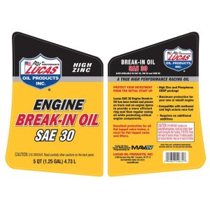 Lucas Oil SAE 30 Break-In Oil - 5 Quart
