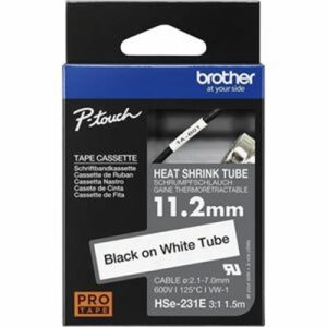 Heat Shrink Tube, Blk on White