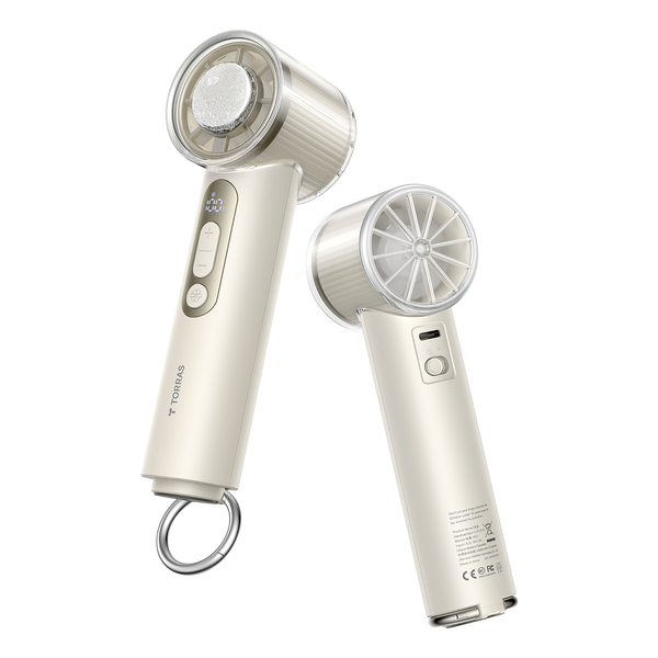 TORRAS 00FS1002 COOLiFY iva Handheld High-Speed Portable Fan with 4,900-mAh Battery (Ivory)