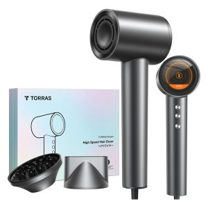 TORRAS X00HR2003 Stream 1,600-Watt High-Speed Hair Dryer (Gray)