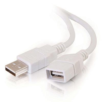 6' USB 2.0 M to F Cble Wht