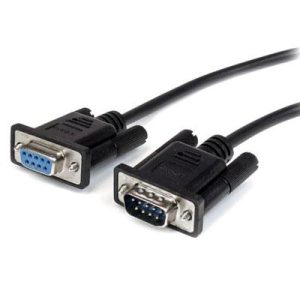 2m Black DB9 Serial Cable MF
