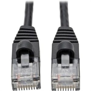 Cat6a Snag Mold Slim Black 1ft