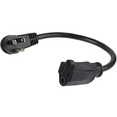 1ft 5-15R to Angled 5-15P Cord