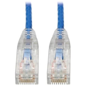 Eaton Tripp Lite Series Cat6 Gigabit Snagless Slim UTP Ethernet Cable (RJ45 M/M), PoE, Blue, 7 ft. (2.13 m)