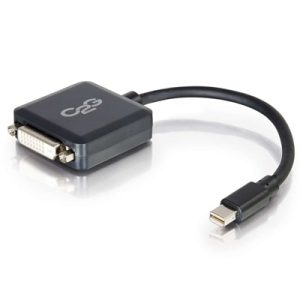 8" Mini DP M to DVI F Black