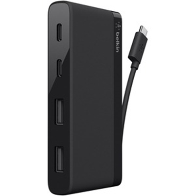 USB C 4 PORT MINI HUB 3.0 BLK