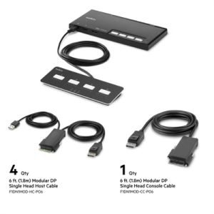 4Port Sngl Head DP Mode S KVM
