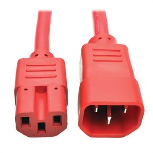 3ft Power Cord 15A C14 C15 Red