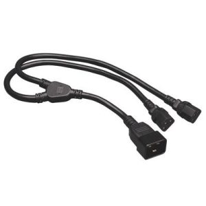2ft AC Power Splitter Y Cable