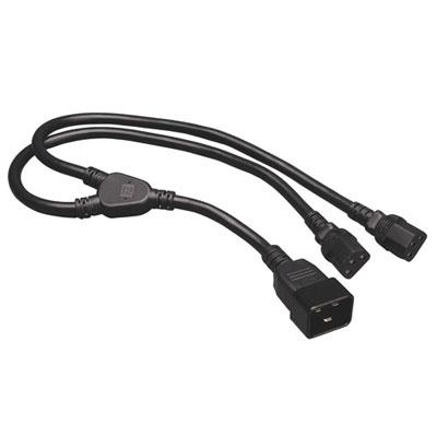 2ft AC Power Splitter Y Cable