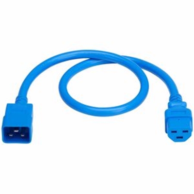 PWR CORD C20 TO C21 2.5FT BLU