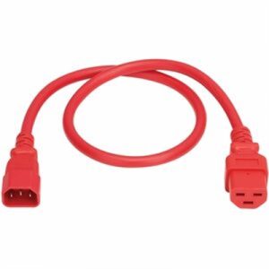 PWR CORD C14 TO C21 2.5FT RED