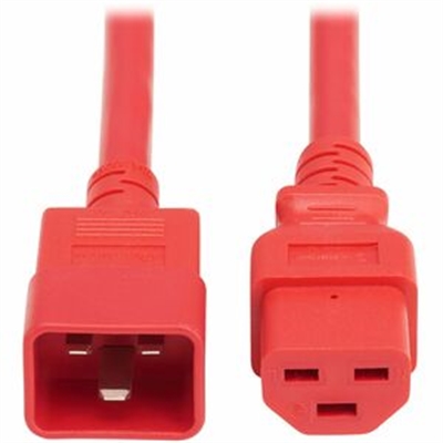 PWR CORD C20 TO C21 2.5FT RED