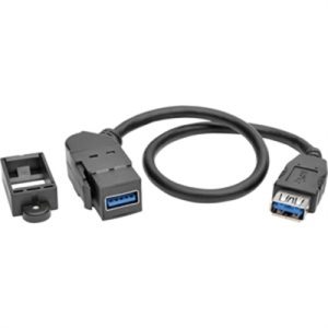 USB 3.0 Coupler M F Angled 1FT