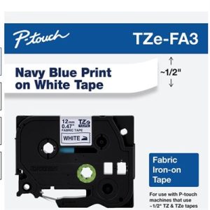 1 2" Navy Blue on White