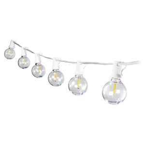 IYN Stands 32431 G40 LED Bistro-Style String Lights (White)