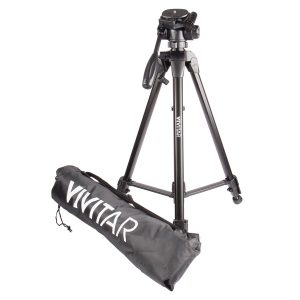Vivitar VIV-VPT-3662 Professional Tripod with 3-Way Fluid Pan Head (62 In.)