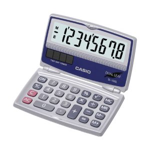 CASIO SL-100L Solar Calculator with Folding Hard Case