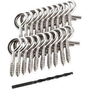 Hangman QH-20 Stainless Steel Outdoor Christmas Light Q-Hangers, 20 pk