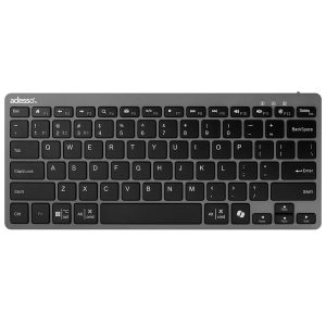Adesso WKB-7000BB EasyTouch 7000 Bluetooth Multi-Device Keyboard with CoPilot AI Hotkey and Multi-OS Support, Compact, Black