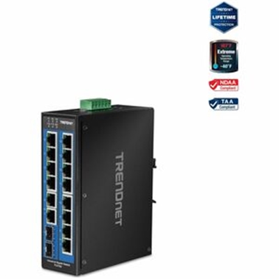 16 Port Industrial Gigabit DIN