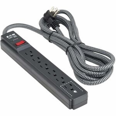 6-OUT SURGE 1500J 25FT CRD BLK