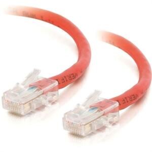 7FT CAT5E CROSSOVER PATCH RED