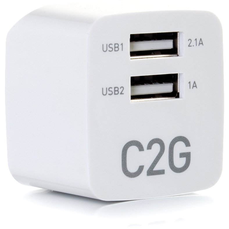 C2G 2-Port USB Wall Charger - AC to USB Adapter - 5V 2.1A Output - Image 4