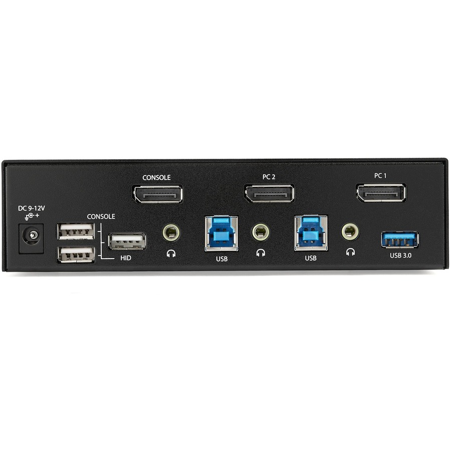 StarTech.com 2 Port DisplayPort KVM Switch - 4K 60Hz - Single Display - UHD DP 1.2 USB KVM Switch with USB 3.0 Hub & Audio - TAA Compliant - Image 5