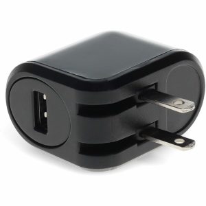 AddOn Wall Plug to USB 2.0 (A) 5V 2.4A for US Black