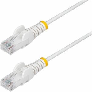 9in White Slim CAT6 Cable