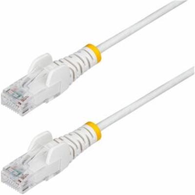 9in White Slim CAT6 Cable