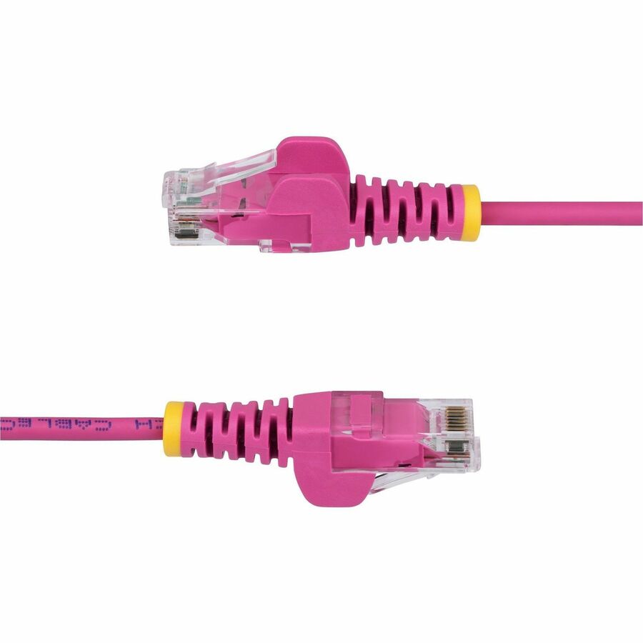 StarTech.com 5ft Pink Slim CAT6 Ethernet Cable, Slim Snagless RJ45, UTP, LSZH, 28AWG Bare Copper, Slim Network Patch Cord, Fluke Tested - Image 3