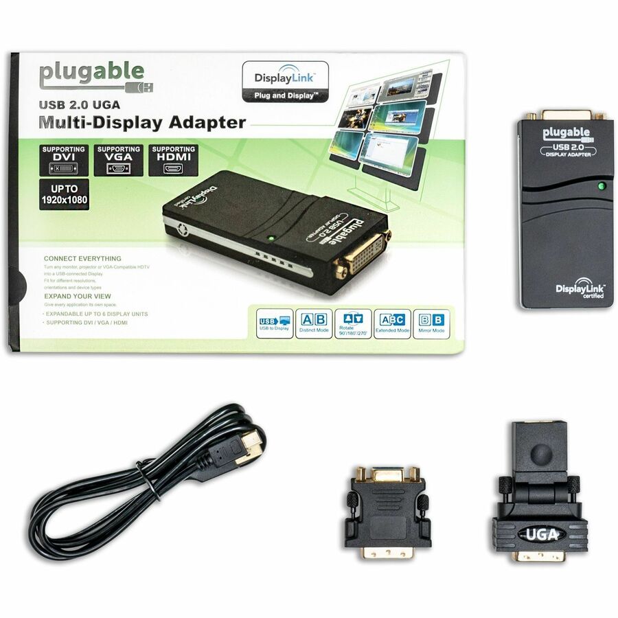 Plugable USB 2.0 to DVI/VGA/HDMI Video Graphics Adapter for Multiple Monitors up to 1920x1080 - Image 5