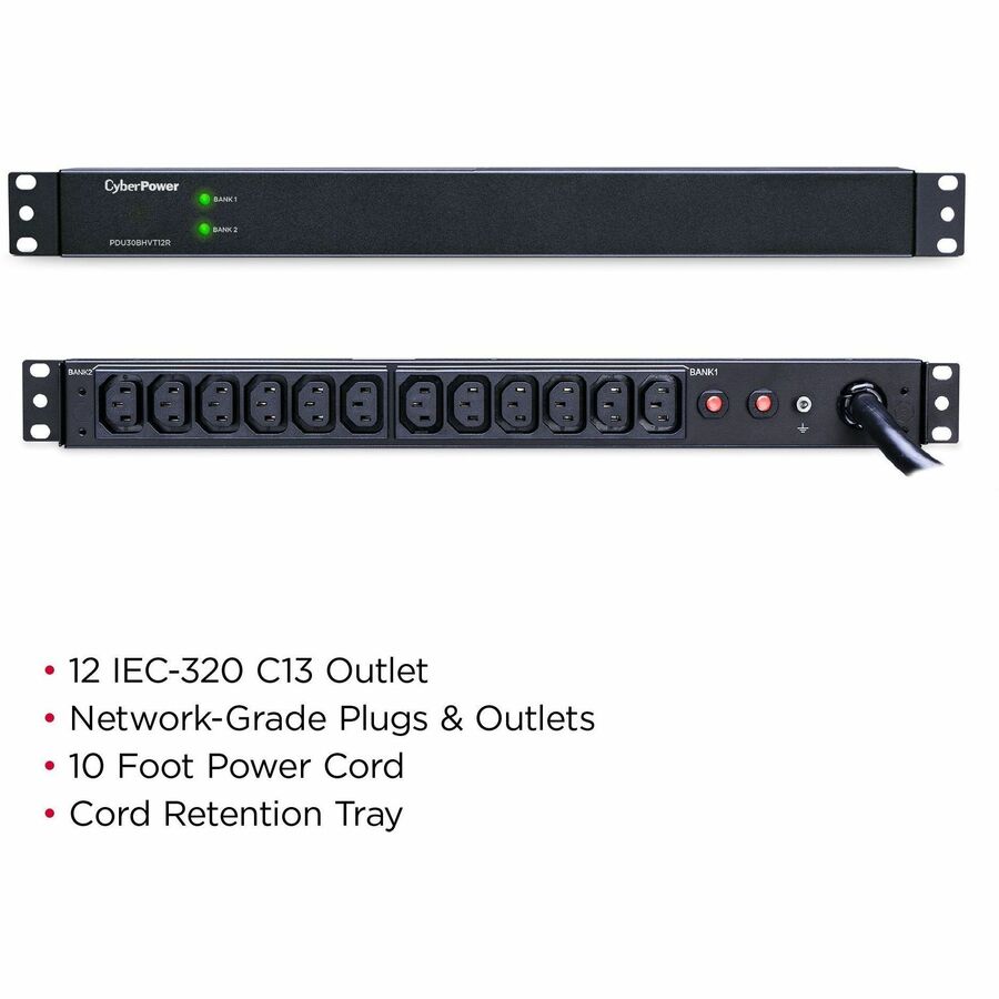 CyberPower PDU30BHVT12R 200 - 230 VAC 30A Basic PDU - Image 3