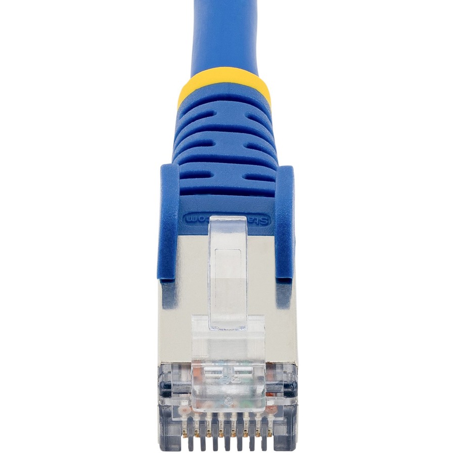 StarTech.com 2ft CAT6a Ethernet Cable, Blue Low Smoke Zero Halogen (LSZH) 10 GbE 100W PoE S/FTP Snagless RJ-45 Network Patch Cord - Image 4