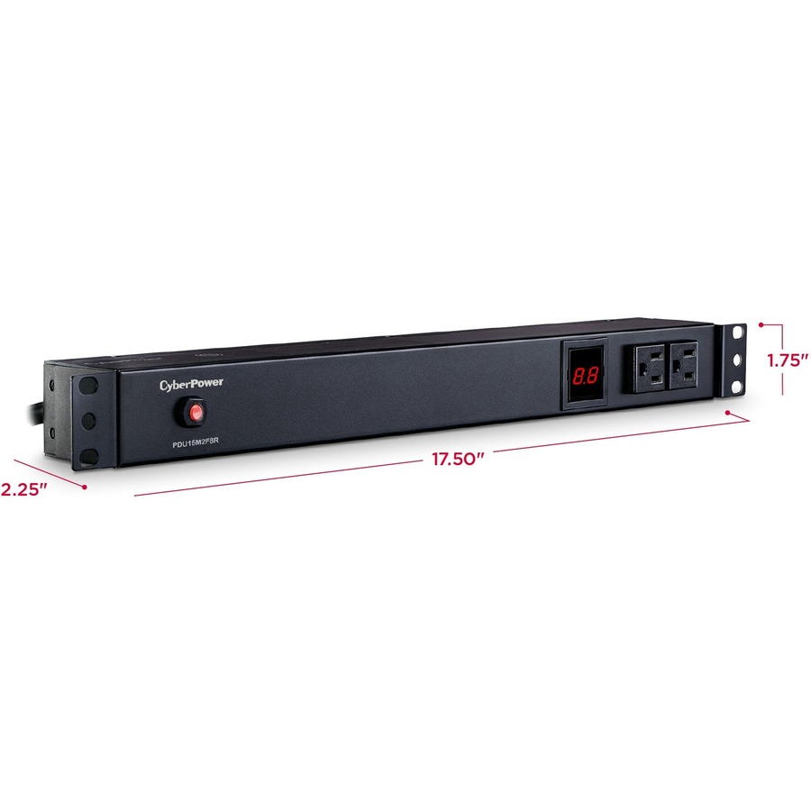 CyberPower PDU15M2F8R Single Phase 100 - 125 VAC 15A Metered PDU - Image 4