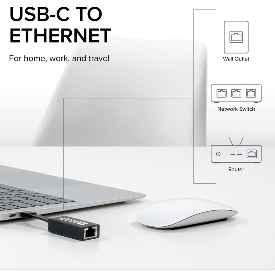 Plugable USB C to Ethernet Adapter, Fast and Reliable Gigabit Speed - Image 2