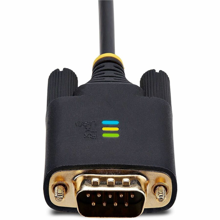 StarTech.com 3ft (1m) USB to Serial Adapter Cable, COM Retention, FTDI IC, DB9 RS232, Interchangeable DB9 Screws/Nuts, Windows/macOS/Linux - Image 4