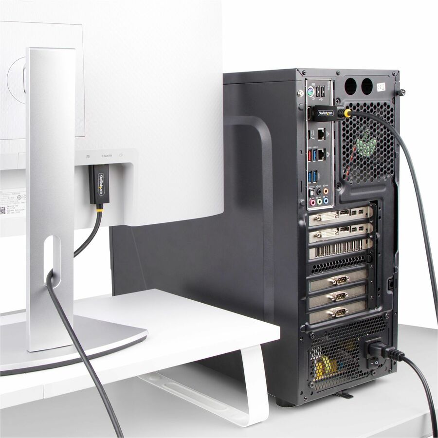 StarTech.com 6.6ft (2m) DisplayPort to HDMI Adapter Cable, 4K 60Hz with HDR, DP to HDMI 2.0b Cable, Active Video Converter - Image 8