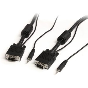 StarTech.com 25 ft Coax High Resolution Monitor VGA Cable with Audio HD15 M/M