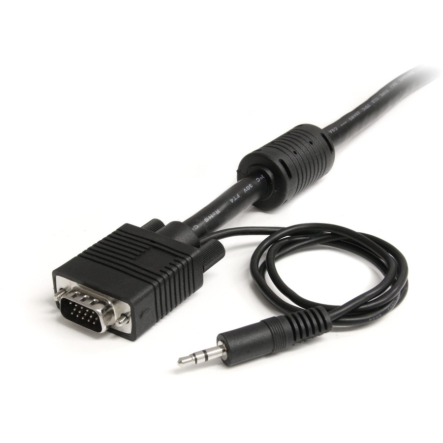 StarTech.com 25 ft Coax High Resolution Monitor VGA Cable with Audio HD15 M/M - Image 2